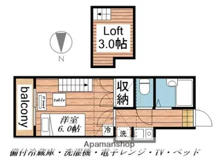 清水町第1レジデンス【204号室】の間取り
