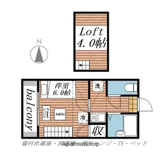 清水町第1レジデンス【207号室】の間取り