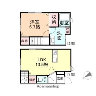 D−BOX江尻【1階】の間取り