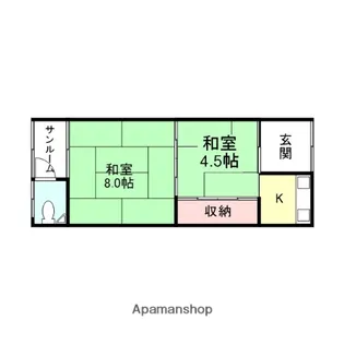 RETRO TAKAOKA【2号室】の間取り