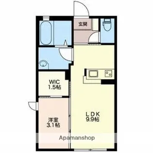 ブエノス中川C【1階】の間取り
