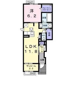 プラウド 横田Ⅲ【1階】の間取り