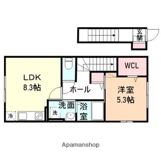 ブライトヒルズ駅南【2階】の間取り
