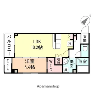 プリズムとなみ中神町アネックス【207号室】の間取り