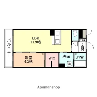 アラックス駅南【102号室】の間取り