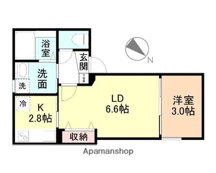 INTEGRAL出来田【1階】の間取り