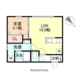 オベリスク【103号室】の間取り