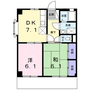 ベルメゾン姫野C棟【1階】の間取り
