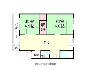 いわせ野ハイツ【105号室】の間取り
