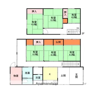 富山県砺波市東保【一戸建】の間取り