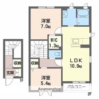 カーサレジオA【202号室】の間取り