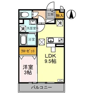 ロイヤルガーデン砺波 A【1階】の間取り