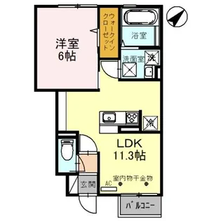 DーROOMグランデ【1階】の間取り