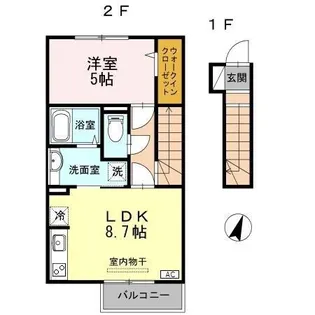 ハーベスト【2階】の間取り