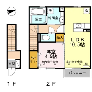 リエゾン シュシュ【2階】の間取り