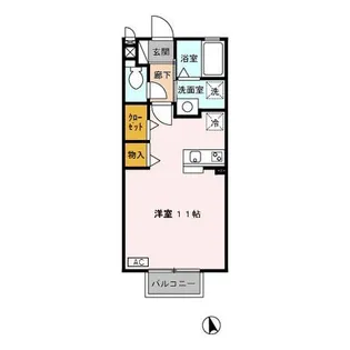 ソレイユK【2階】の間取り