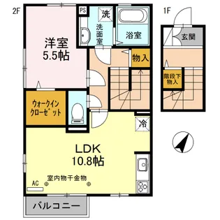 DーROOM芹川【2階】の間取り