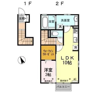 COCO米島【2階】の間取り