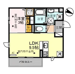 グランドゥール駅南【1階】の間取り