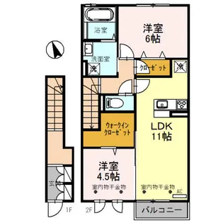 セジュール栄【2階】の間取り