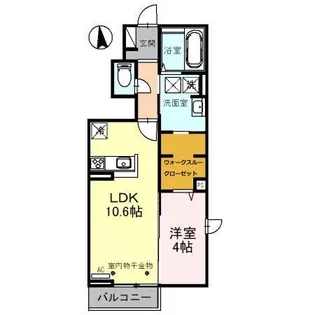 富山県高岡市上関町【アパート】の間取り