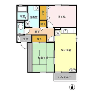 ブライダルハイツ戸出 A【1階】の間取り