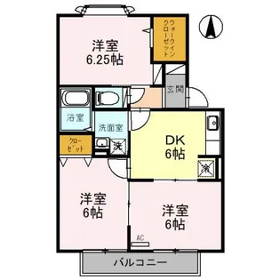 メゾン栄町III【2階】の間取り