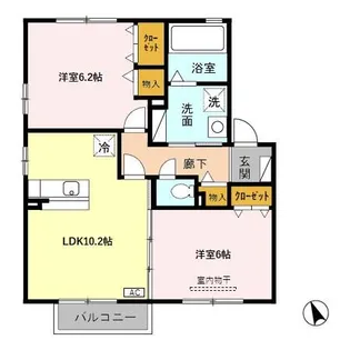 グランシャリオ【2階】の間取り
