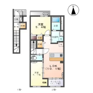 クレスト蓮【2階】の間取り