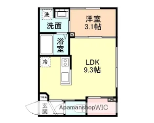 グローリー上関【1階】の間取り