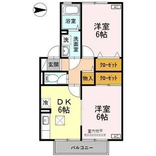 セジュールII D棟【1階】の間取り