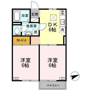 ヴィラ フルール【1階】の間取り