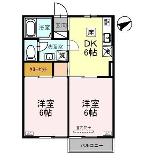 ヴィラ フルール【1階】の間取り