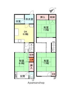 富山県高岡市三番町【一戸建】の間取り