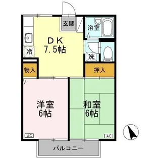 ホワイトハイツ【2階】の間取り