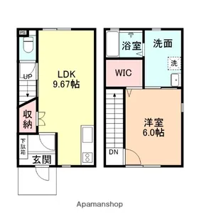 ビオラ木津A棟【5号室】の間取り