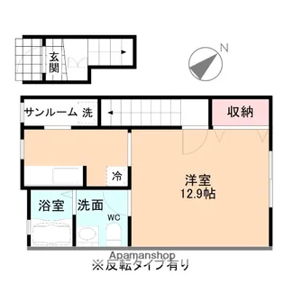PLAISIR【E202号室】の間取り