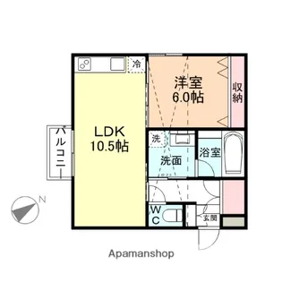 PRENDRE【201号室】の間取り
