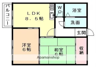 コーポ潮風【203号室】の間取り