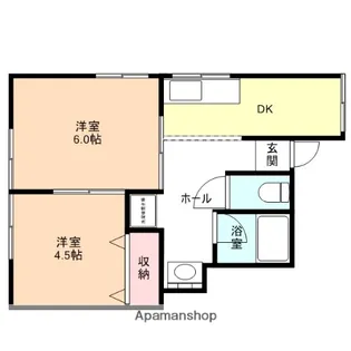 パープルハイツ【202号室】の間取り