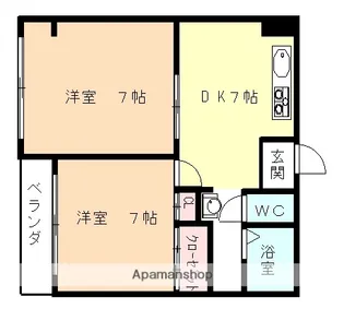 レジデンス江尻【1階】の間取り