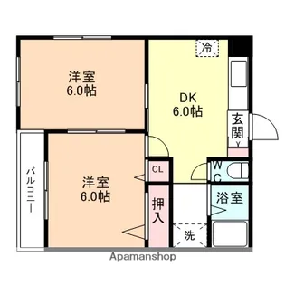 レジデンス江尻【2階】の間取り