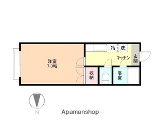 信開セルーラ駅南S【1階】の間取り