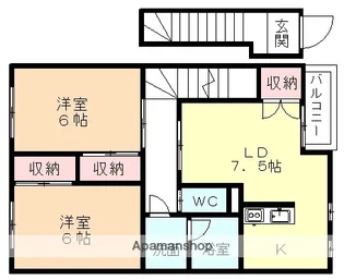 クレアロードⅠ【202号室】の間取り