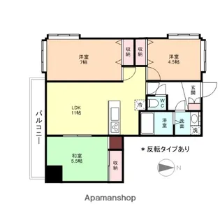 エレガンスコーポ京田オダケビル【3階】の間取り