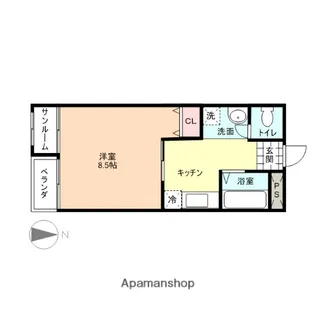 B・FLAT【1階】の間取り