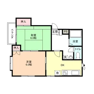 ヴァンベール羽根【202号室】の間取り