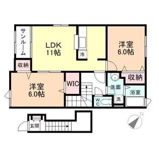 エム・フィールド88B【2階】の間取り