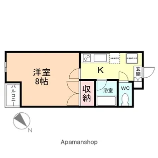 ラ・メゾンドクレール【1階】の間取り