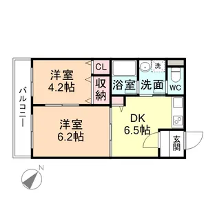 ボネス【203号室】の間取り